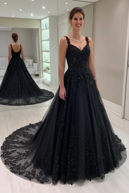 Sweetheart White Tulle Lace A-line Wedding Dresses Sleeveless Appliques Bridal Dress