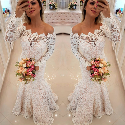 Sexy Mermaid V-Neck Wedding Dresses UK Sleeveless Open Back Bridal Gowns with Buttons