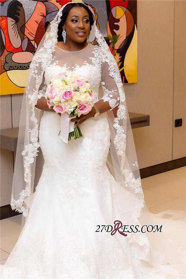 Plus Size Wedding Dress, Long Sleeve Bridal dresses BA3984-27Dress.co.uk