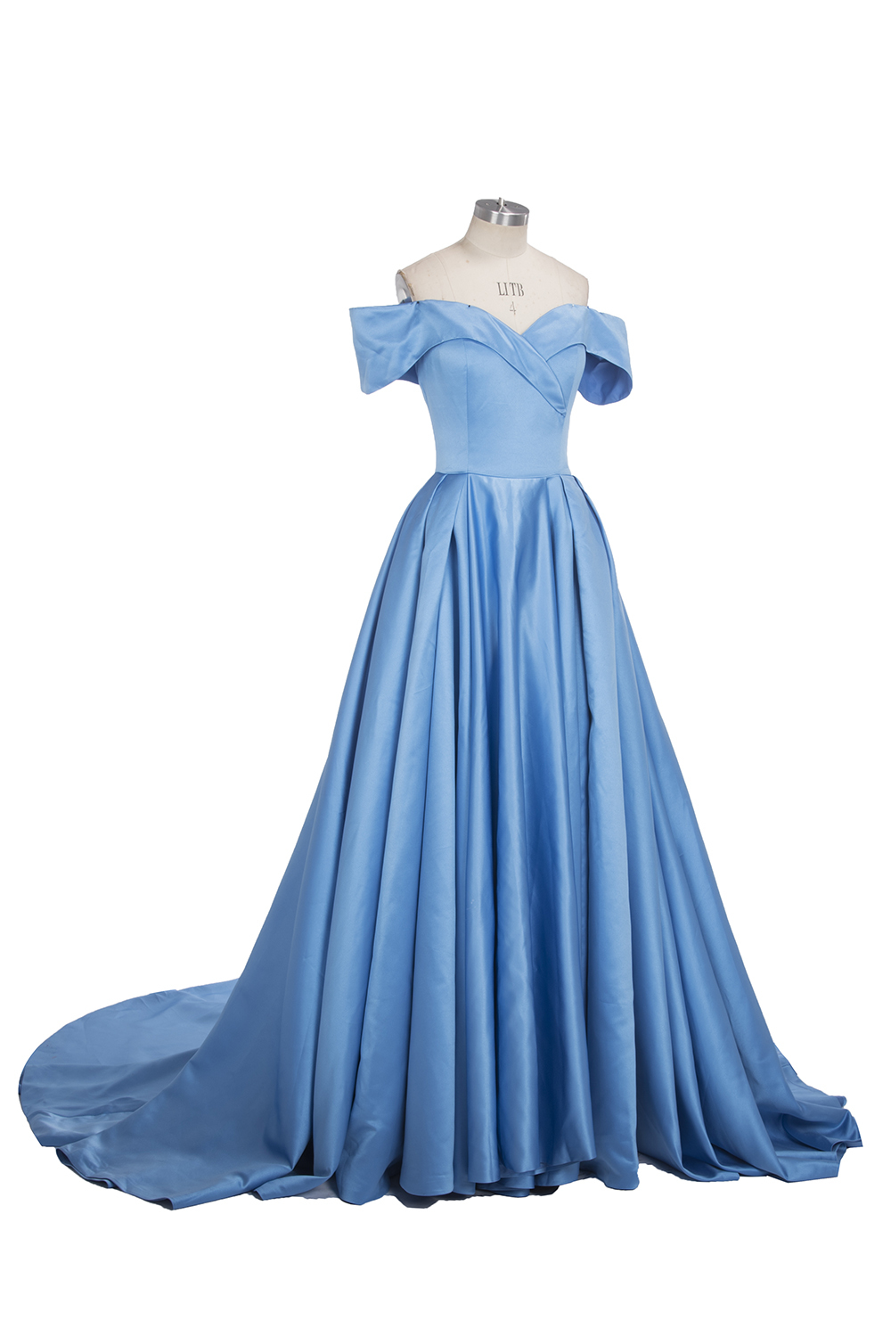 Gorgeous Off-the-Shoulder Mermaid Evening Dress UK Long With Slit BA6777