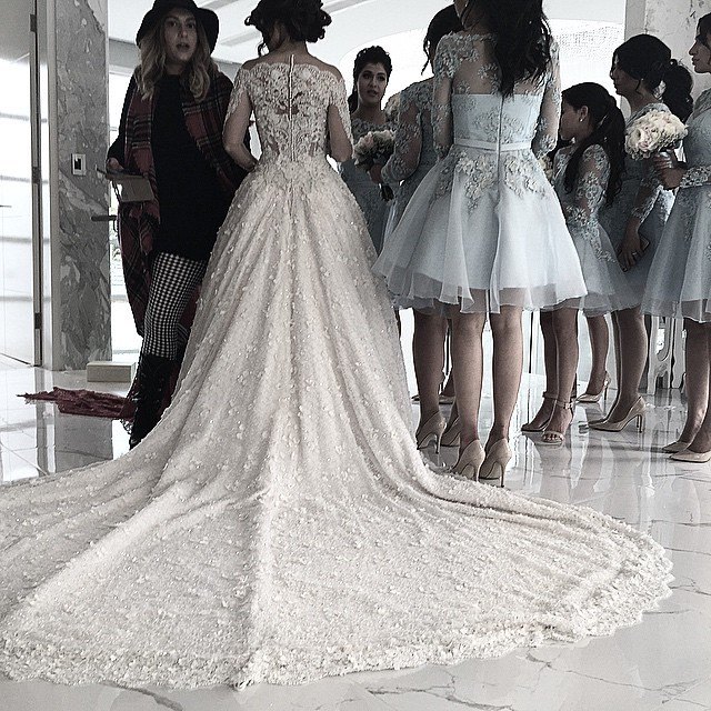 Pretty Lace Long Sleeve Princess Wedding Dresses UK Ball Gown With Appliques