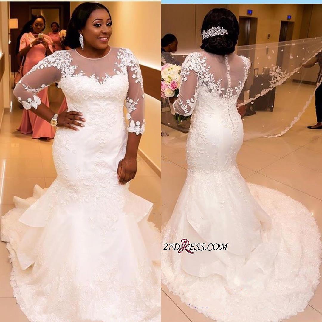 Plus Size Wedding Dress, Long Sleeve Bridal dresses BA3984-27Dress.co.uk