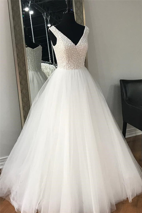 Sexy Sheer Beads Elegant V-Neck Prom Dress UKes UKSimple Sleeveless Evening Dress UKes UK