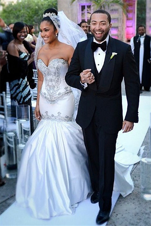 Sexy Mermaid Sweetheart Miami Wedding Dresses UK New Arrival Sequins Newest Bridal Gowns BA2987