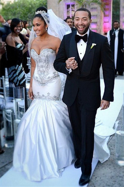 Sexy Mermaid Sweetheart Miami Wedding Dresses UK New Arrival Sequins Newest Bridal Gowns BA2987