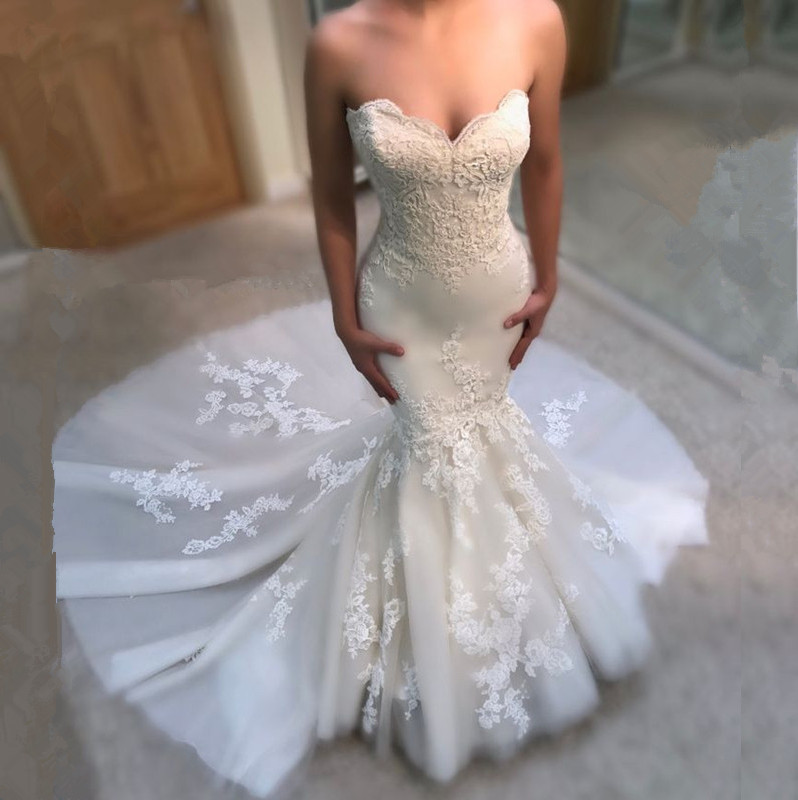 Gorgeous Sweetheart Lace Wedding Dress | 2019 Sexy Mermaid Bridal Gowns BA9780