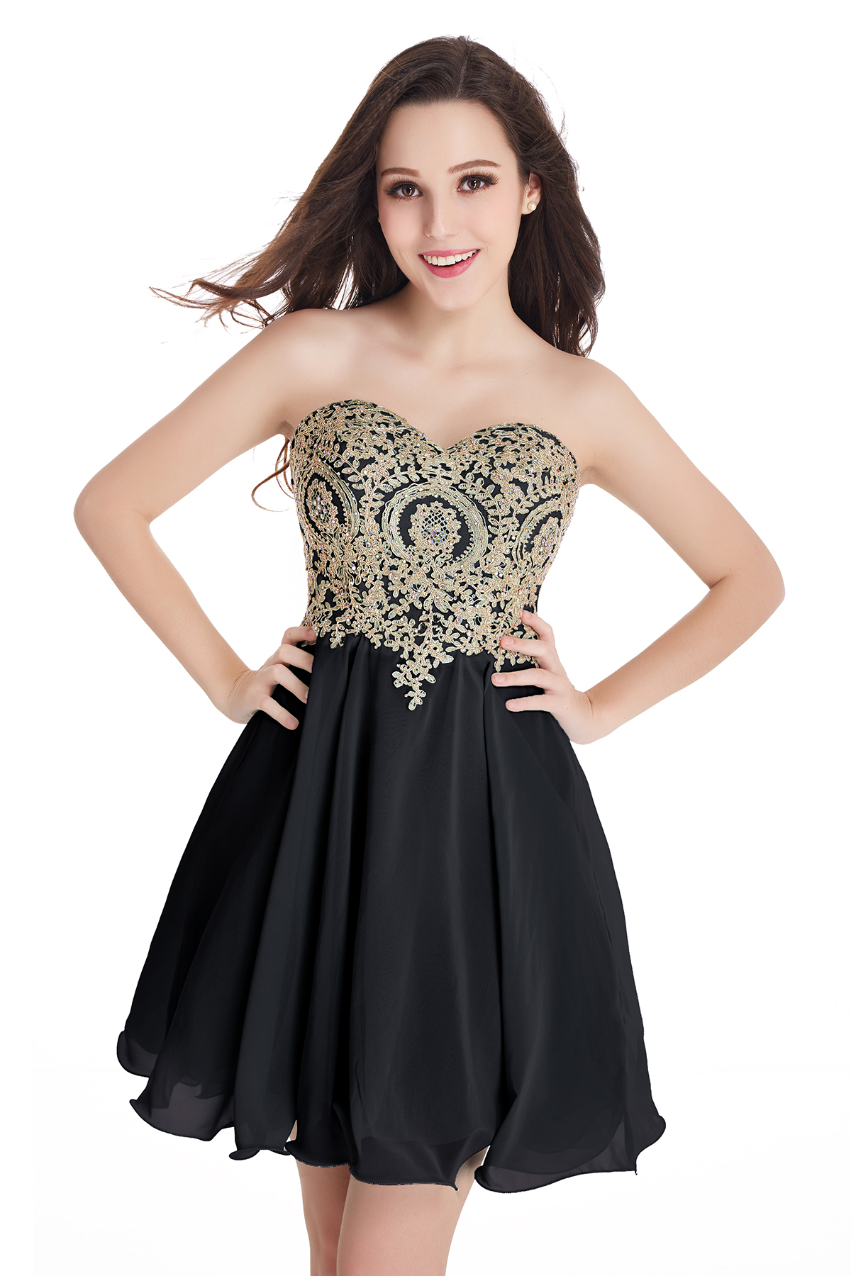 Sexy Short Mini Sweetheart Appliques Homecoming Dress UKes UK