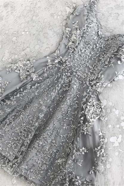 Appliques Spaghetti-Straps A-Line Crystal Sexy Short Homecoming Dress UKes UK