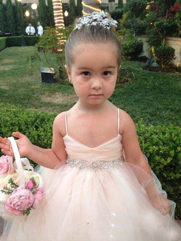 Lovely Spaghetti Strap Tulle Princess Flower Girl Dress Bowknot-27Dress.co.uk