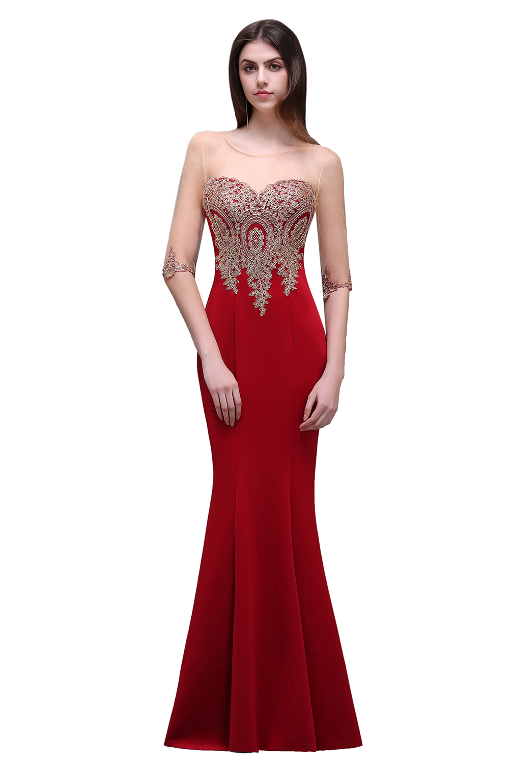 BELLA | Sheath Round Neck Floor-Length Burgundy Prom Dresses With Appl 27Dress.co.uk BELLA | Sheath Round Neck Floor-Length Burgundy Prom Dresses With Appl 27Dress.co.uk