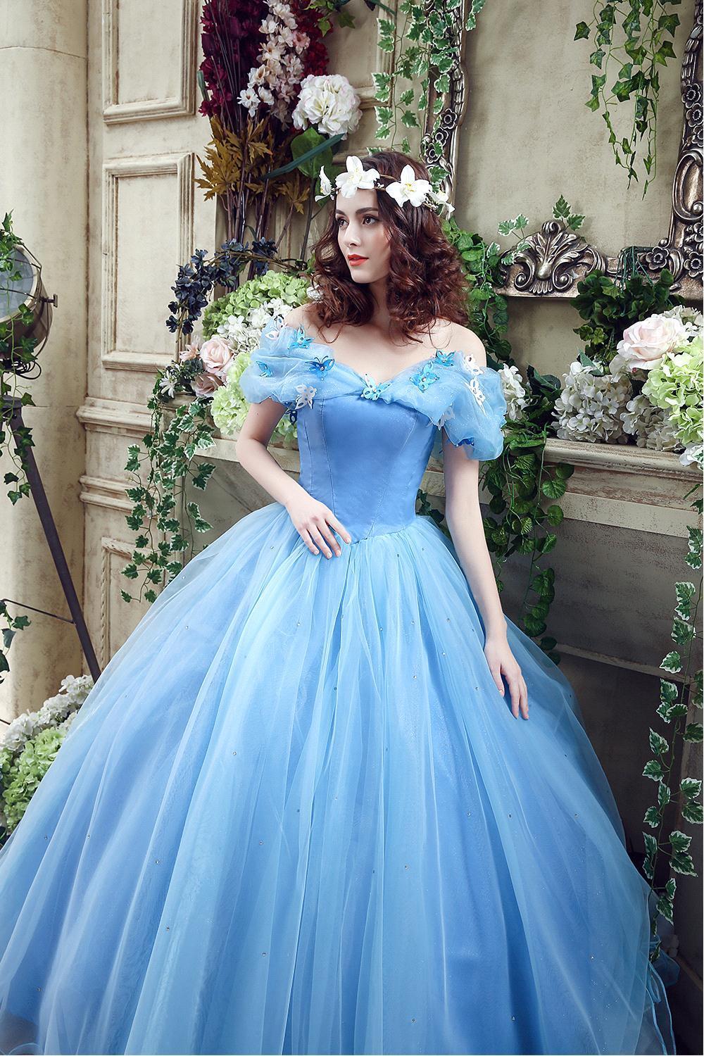 Princess Off-the-Shoulder Sequins Tulle Ball Gown Wedding Dress On Sale