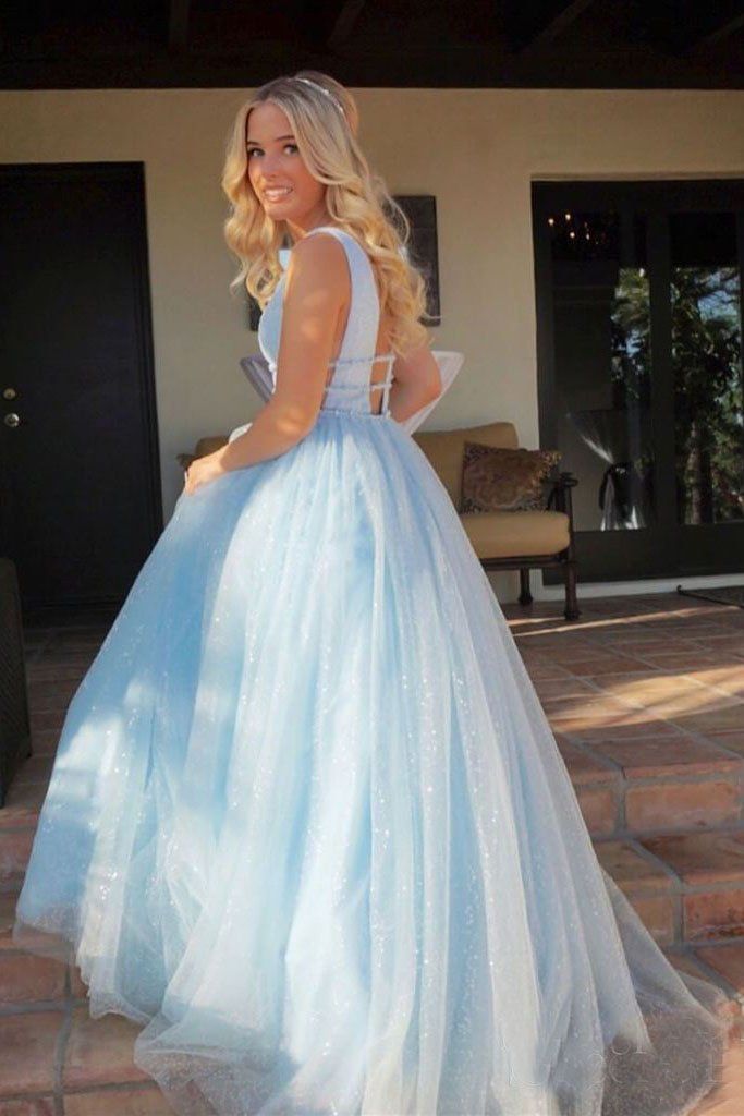 Sexy Sequins Riboons Straps Prom Dress UKes UK Ball Gown Sleeveless Evening Dress UKes UK with Beads