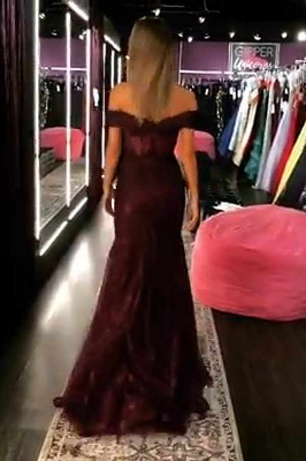 Elegant Trumpt Off-the-Shoulder StraplessLong Prom Dress UK