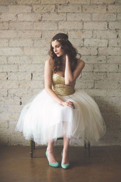 Mini Sequined Wedding Reception Dress Sleeveless Tulle