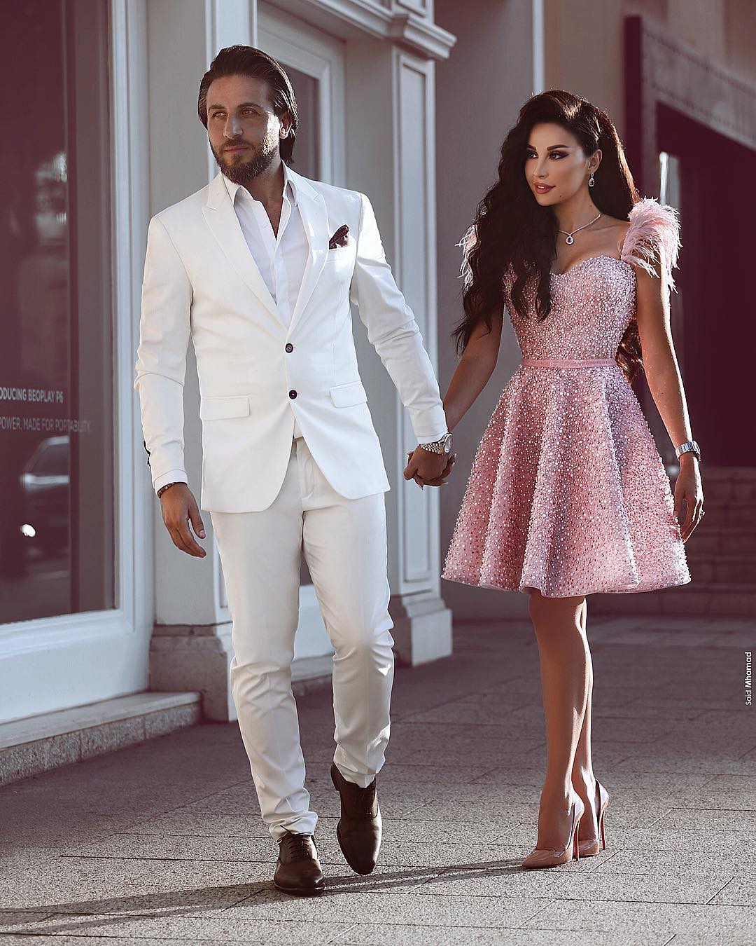 A-Line Beading Homecoming Dress UK | Luxury Feather Pink Party Dress UK