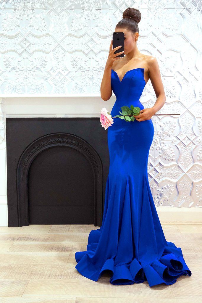 Royal Blue Mermaid Prom Dress UK Evening Dress UK BA8094-27Dress.co.uk