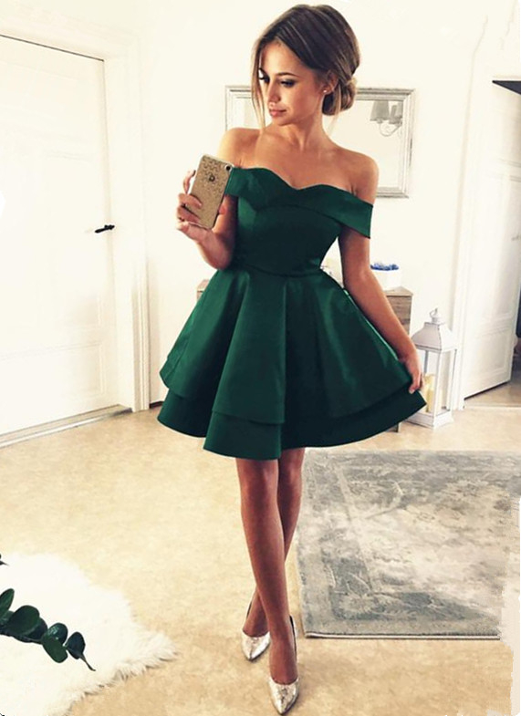 Sexy Off-the-Shoulder Short Homecoming Dress UK | Mini Party Dress UK -27Dress.co.uk