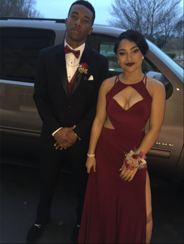 Elegant Burgundy Mermaid Long Prom Dress UKes UK Front Split