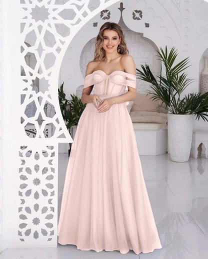 Stunning Tulle Off the Shoulder Sweetheart Strapless Royal Blue Prom Dress
