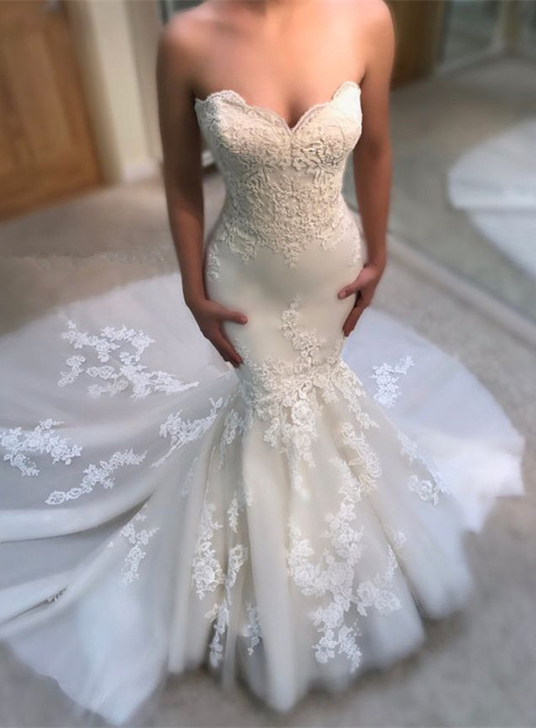 Gorgeous Sweetheart Lace Wedding Dress | 2019 Sexy Mermaid Bridal Gowns BA9780