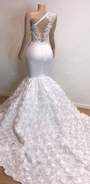 One Shoulder Lace Appliques Meramid Prom Dress UKes UK UK with sleeve