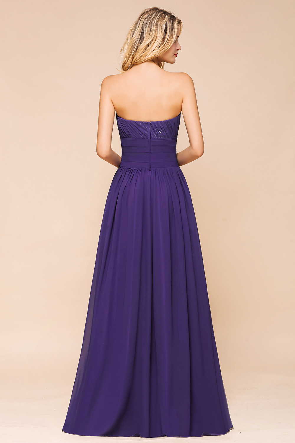 Sweetheart Strapless Regency Bridesmaid Dress with Sequins