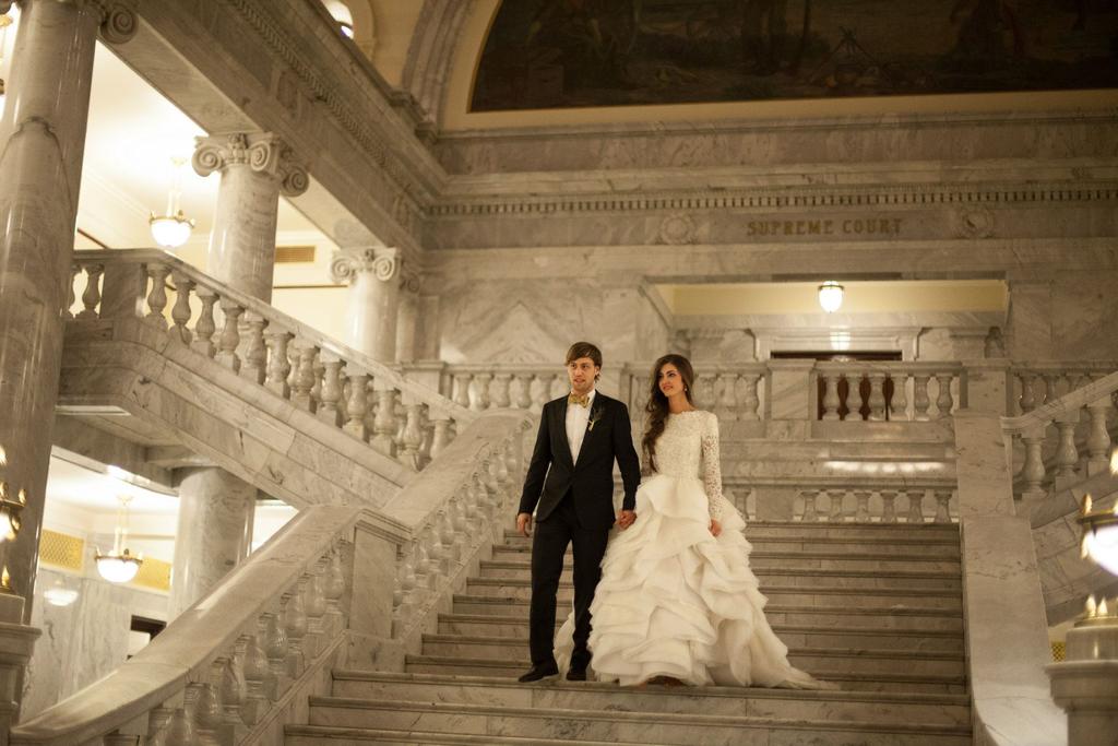 Elegant Beadss Lace Appliques Wedding Dress Ruffles Court Train-27Dress.co.uk