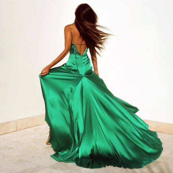 Elegant Green V-Neck Prom Dress UKes UK Floor Length With Split BK0-27Dress.co.uk