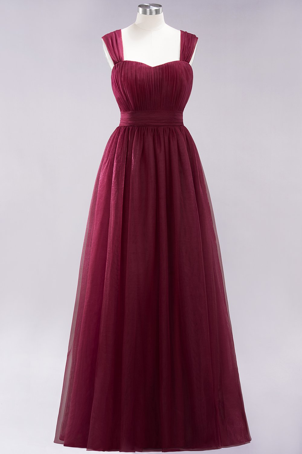 A-Line Light Chiffon Cute strapless Straps Sleeves Sweep Train Bridesmaid Dress UKes UK UK with Ruffles