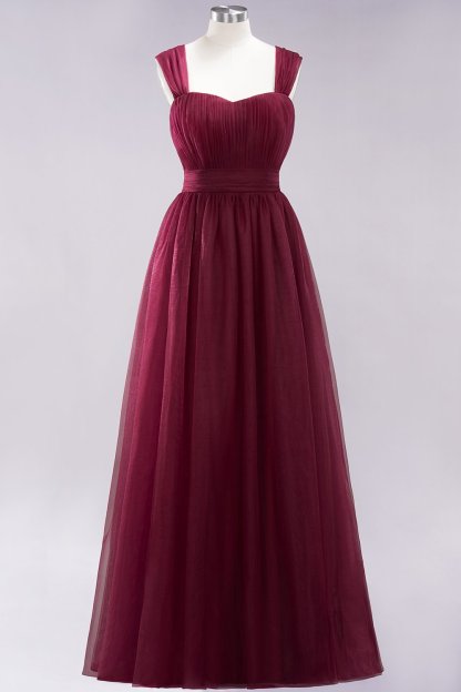 A-Line Light Chiffon Cute strapless Straps Sleeves Sweep Train Bridesmaid Dress UKes UK UK with Ruffles