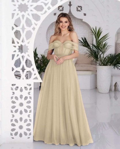 Stunning Tulle Off the Shoulder Sweetheart Strapless Royal Blue Prom Dress