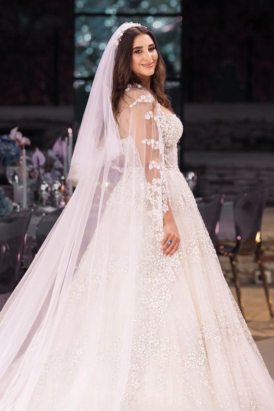 White Strapless Appliques Lace Long A-Line Wedding Dresses