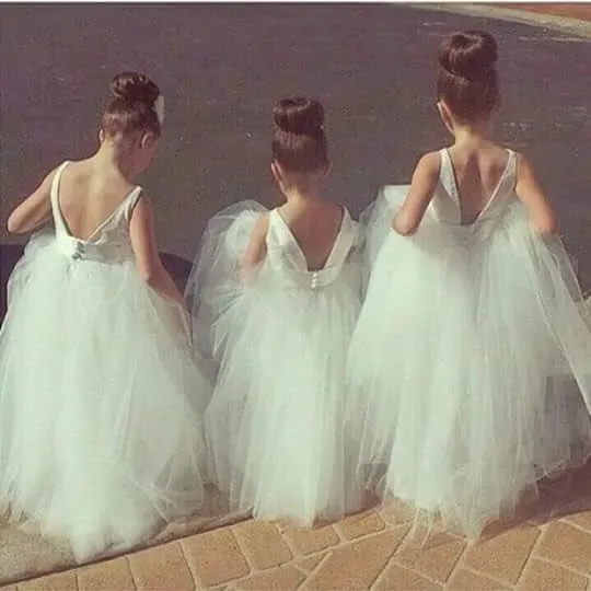 Lovely Tulle Princess Jewel Flower Girl Dress Floor-length