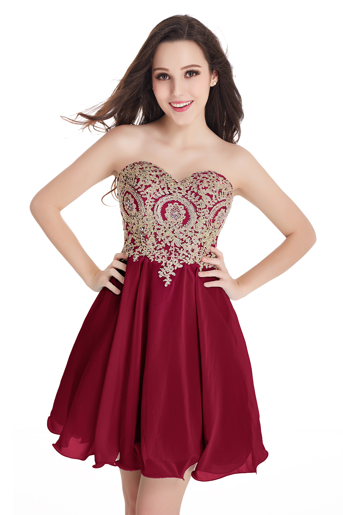 Sexy Short Mini Sweetheart Appliques Homecoming Dress UKes UK