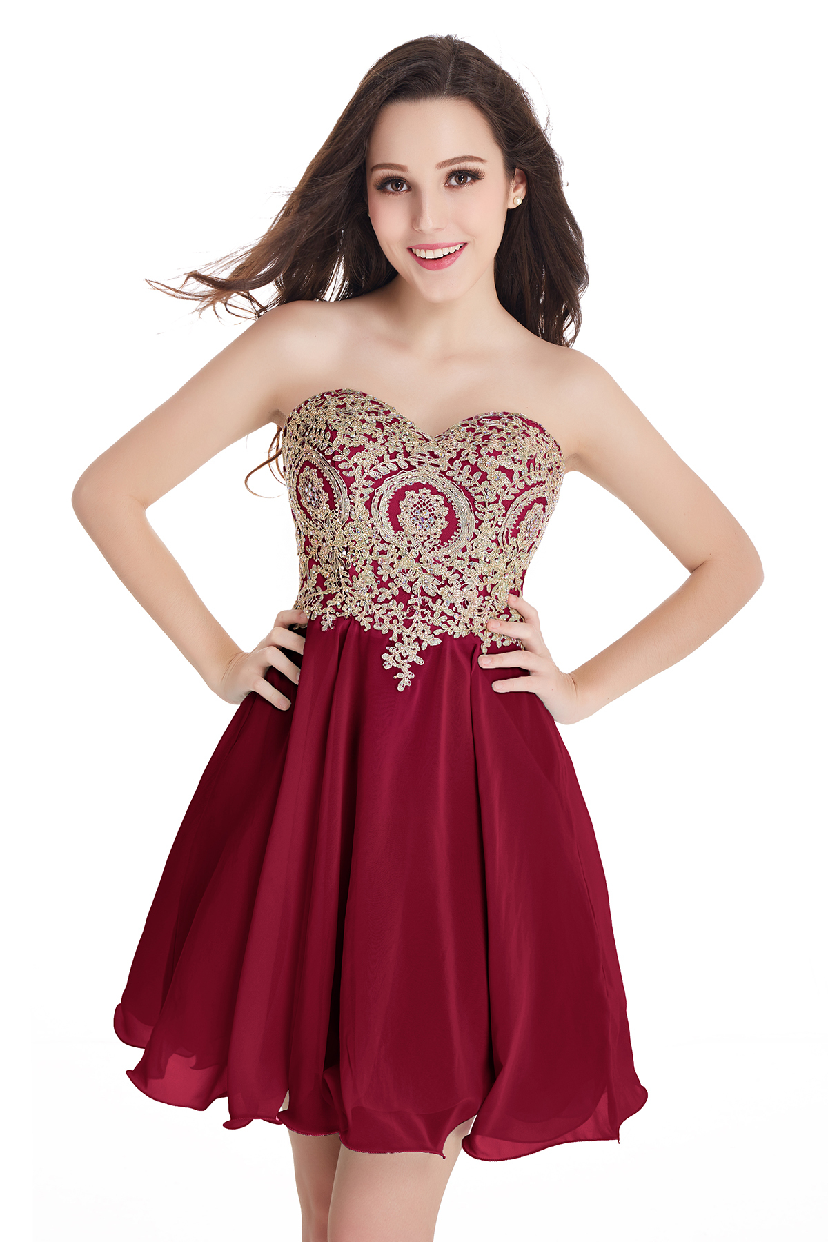 Sexy Short Mini Sweetheart Appliques Homecoming Dress UKes UK