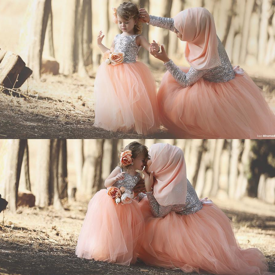 Lovely Tulle Sequined Flower Girl Pageant Dress Jewel Sleeveless