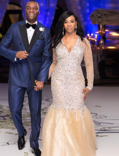 Stunning Long Sleeve Beadss Evening Dress Sexy Mermaid Plus Size-27Dress.co.uk