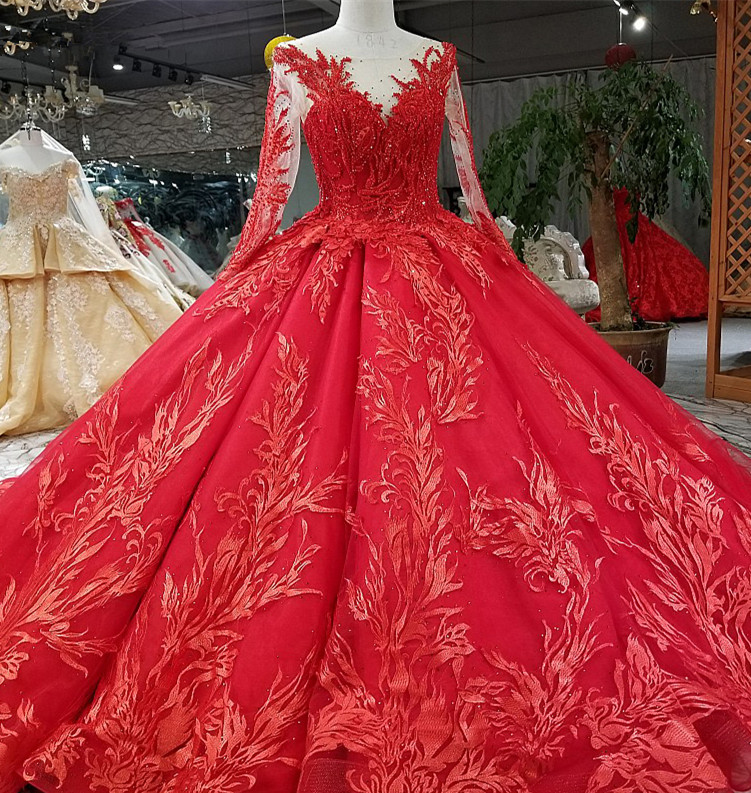 Ball Gown Long Sleeves Bow Applique Tulle A-Line Round Neck Prom Dress UK UK