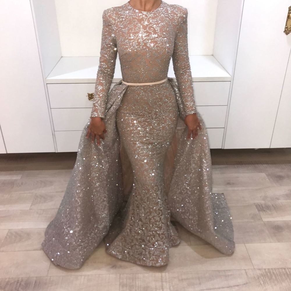 Sequin Prom Dress UKes UK UK with Train | Shining Evening Gowns with Sash