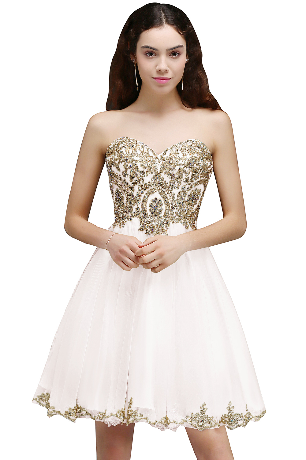Lovely Sweetheart Short Appliques Lace-Up Homecoming Dress UK