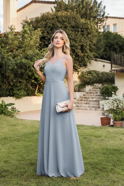 Sleeveless Aline Simple Chiffon Formal Dress Floor Length Bridesmaid Dress