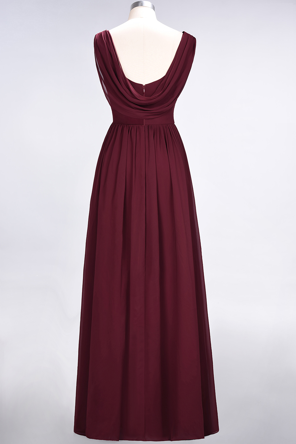 Sexy A-line Flowy Straps Alluring V-neck Sleeveless Floor-Length Bridesmaid Dress UK with Ruffles