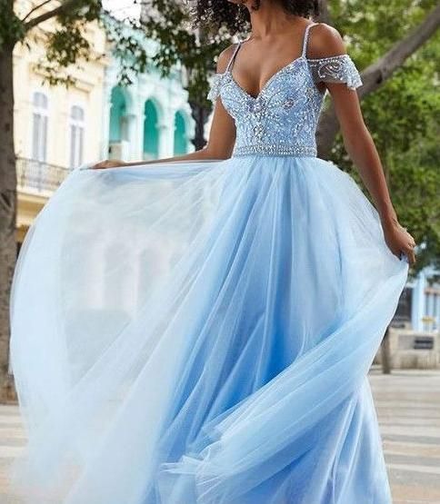 Sexy Crystal SpagheetiStraps Prom Dress UKes UK Sheer Sequins leeveless Evening Dress UKes UK