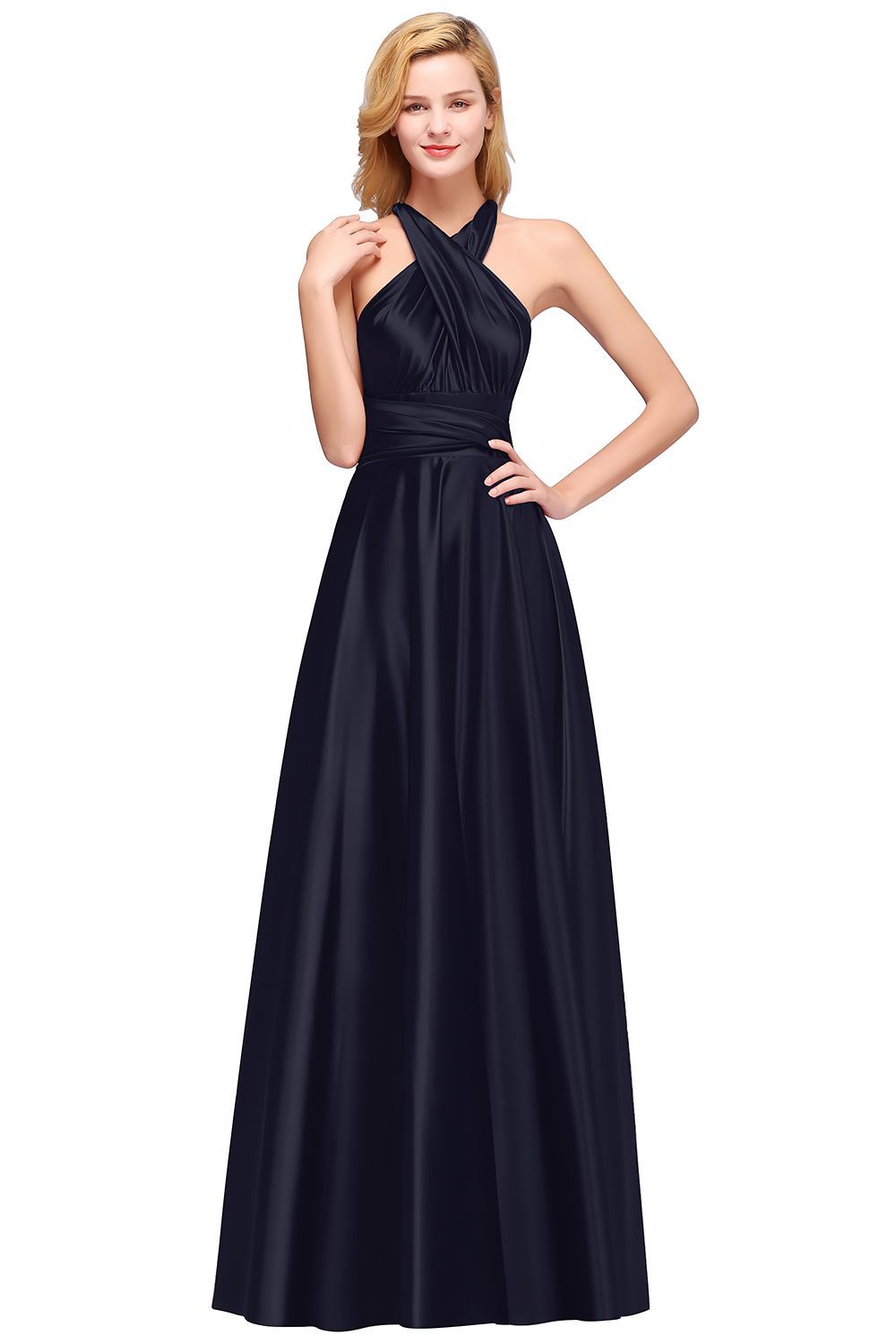 Convertible Dress Multi-way Twist Wrap Bridesmaid Dress Wedding Party Dress