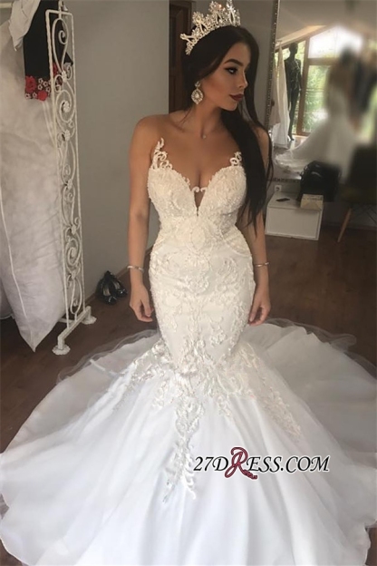 Gorgeous Sleeveless Wedding Dress | Sexy Mermaid Long Bridal Gowns On Sale