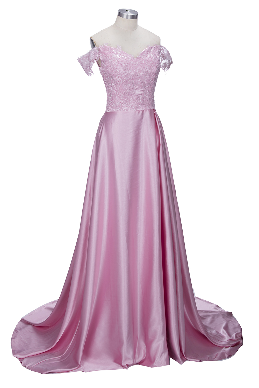 Split Lace Long Sexy Floor-Length Off-the-Shoulder Evening Dress UK