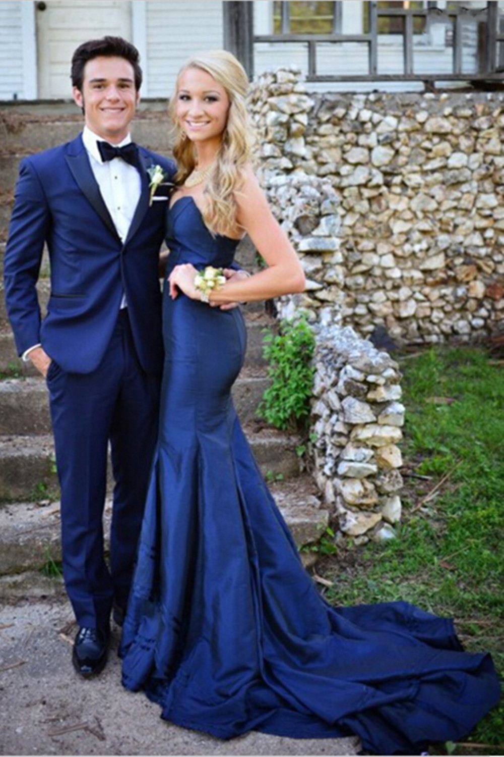 green emerald velvet dress A-line V Neck Appliques Navy Blue Prom Dresses PO433