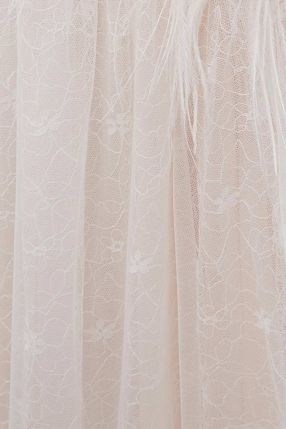 NANCY | A-line Sleeveless Floor Length Lace Ivory Wedding Dresses UK