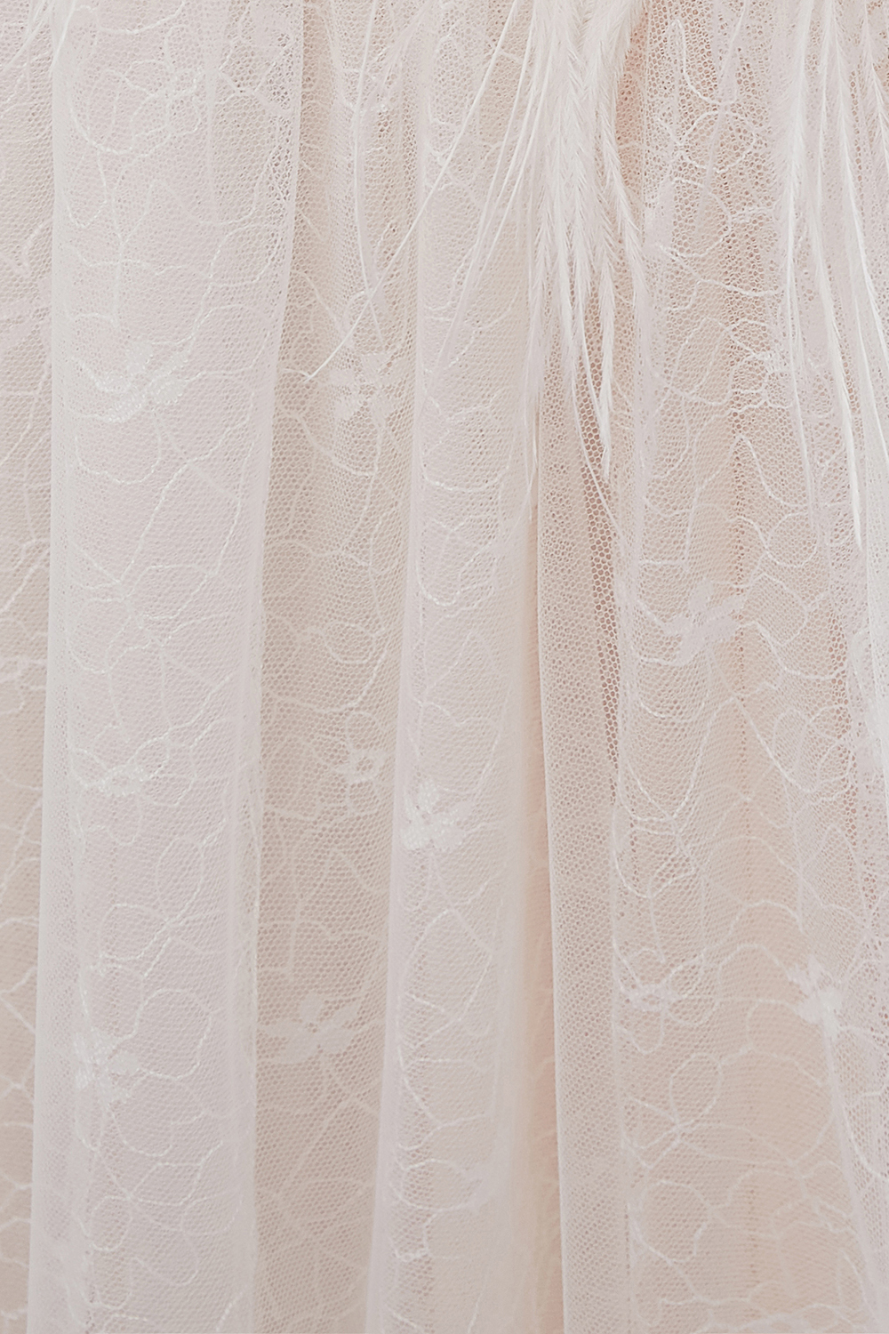 NANCY | A-line Sleeveless Floor Length Lace Ivory Wedding Dresses UK