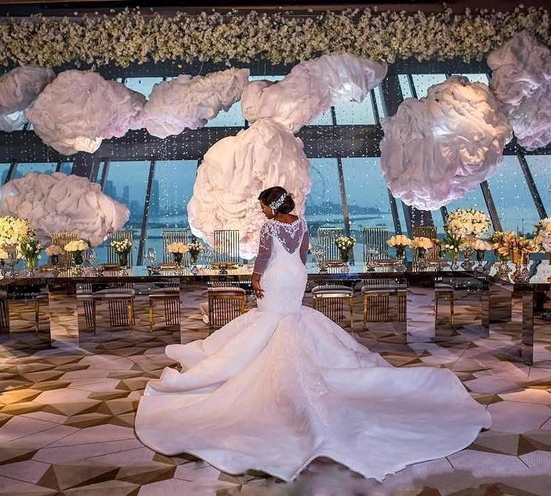 Glamorous Sexy Mermaid Lace Wedding Dresses UK Long Sleeves Appliques Bridal Gowms-27Dress.co.uk